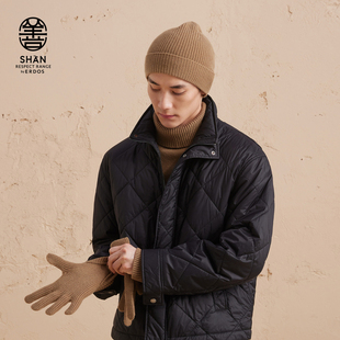 ERDOS 初绒 善系列抽条手套男秋冬羊绒手套保暖百搭 羊绒手套