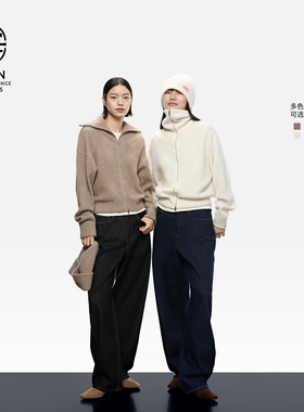 【善系列 无染色】ERDOS 翻领抽条女羊绒衫25年秋冬新品初绒开衫