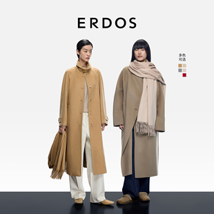 70cm 水波纹保暖女围巾180 ERDOS 100%羊绒外搭披肩25年秋冬新品