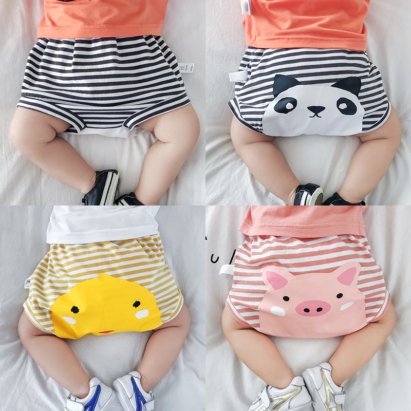 4夏5三角包屁裤8八7九10个月婴儿裤子夏季男外穿女宝宝夏天小短裤