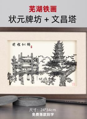 芜湖铁画文昌塔送考生老师教授