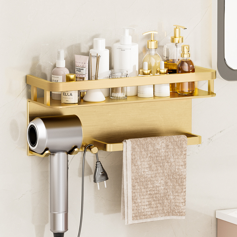 北欧风格太空铝免打孔功能多实心