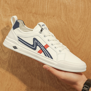 2026春季新款男鞋青年学生透气小白鞋休闲板鞋百搭潮流运动鞋夏季