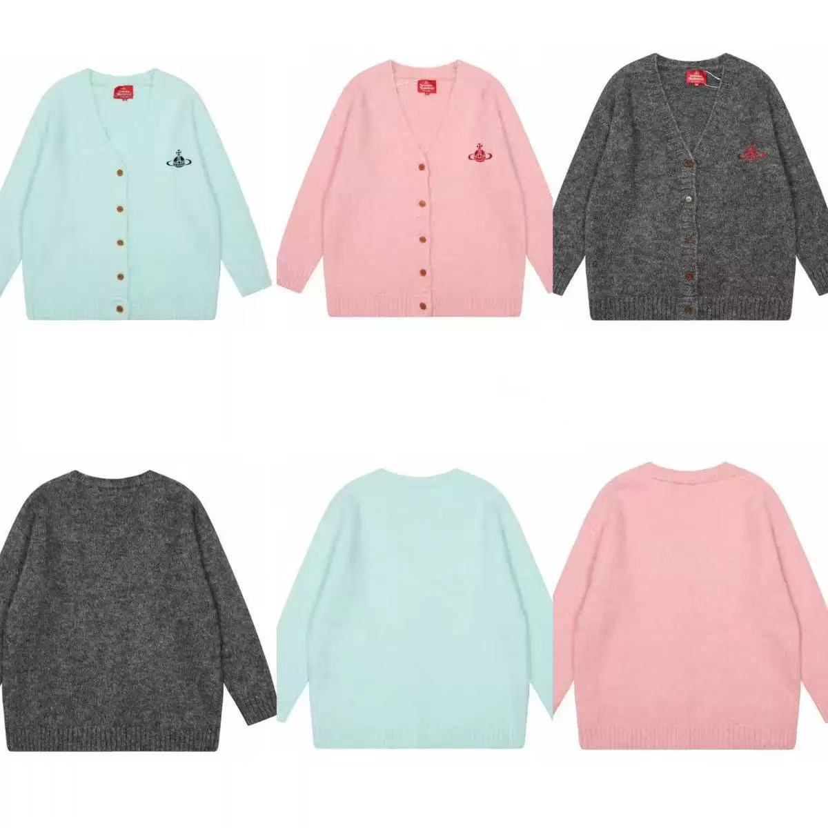 2025西太后土星年秋冬新款 west薇薇安 三色羊毛刺绣开衫外套女