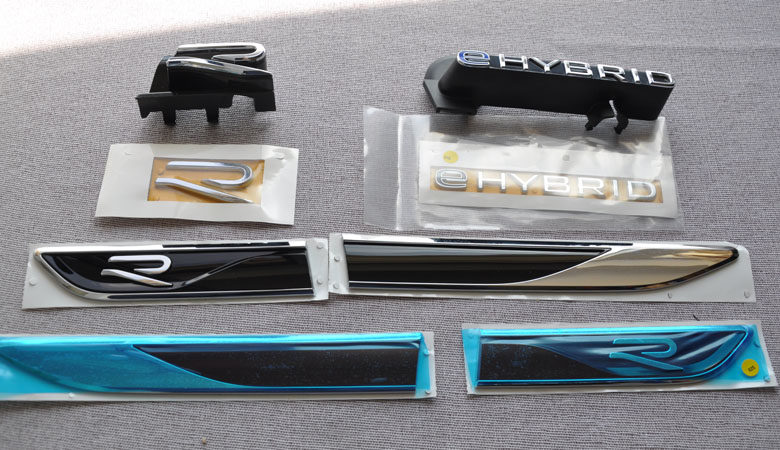 德国大众原装 新途锐R中网标 R后备箱标 黑色VW后备箱标 19-22款