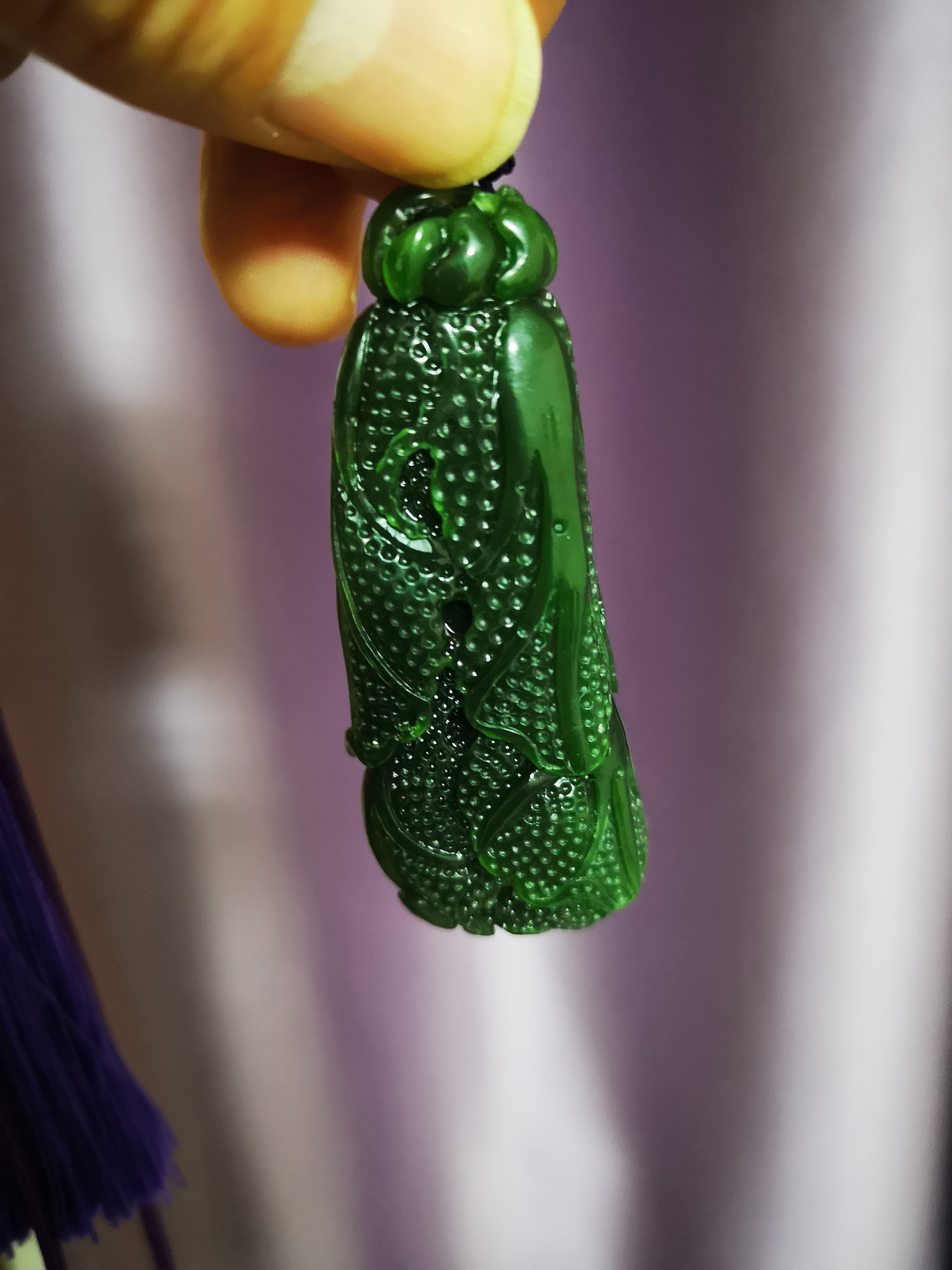 细腻无结构菠菜绿俄碧和田玉白菜小把件珠宝奇石冰底