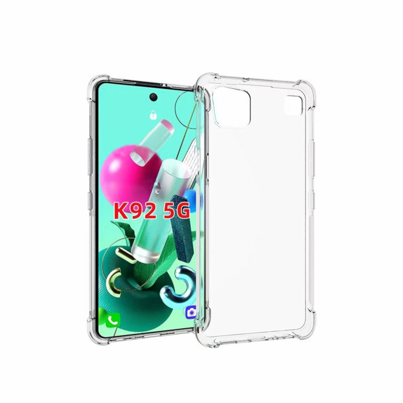 适用 LG K92 5G LM-K920AM透明硅胶手机壳 防摔壳保护套 钢化膜