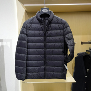 轻盈立领高端白鹅绒羽绒服男士秋冬季新款舒适时尚保暖外套 方仕