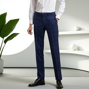 男士 西裤 后双开衩新款 西装 依文 高端桑蚕丝羊毛时尚 长裤 商务正装