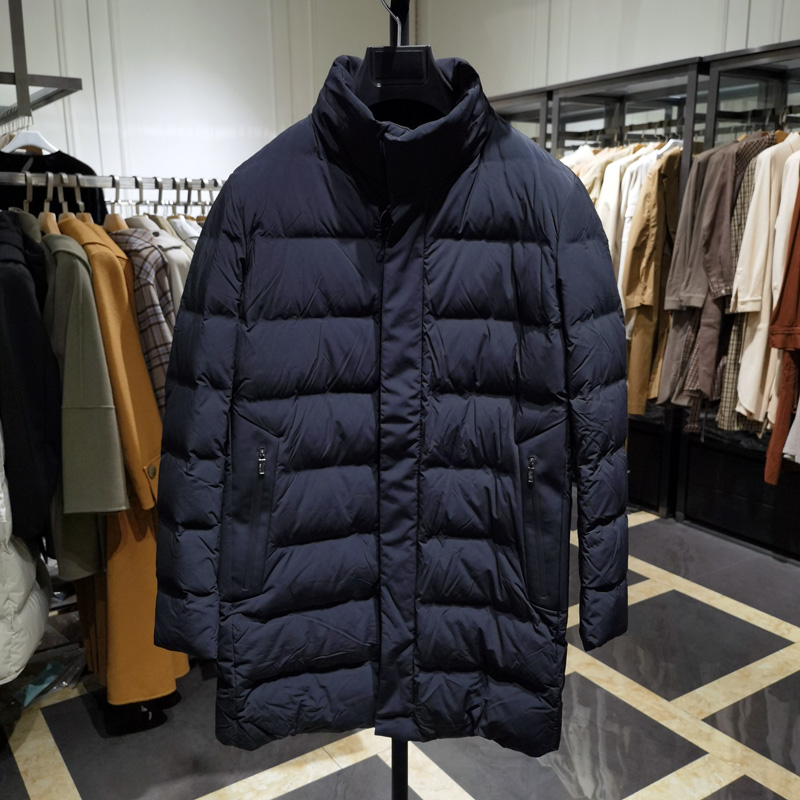 高端白鸭绒时尚帅气舒适立领羽绒服男士冬季新款保暖外套凯文凯利