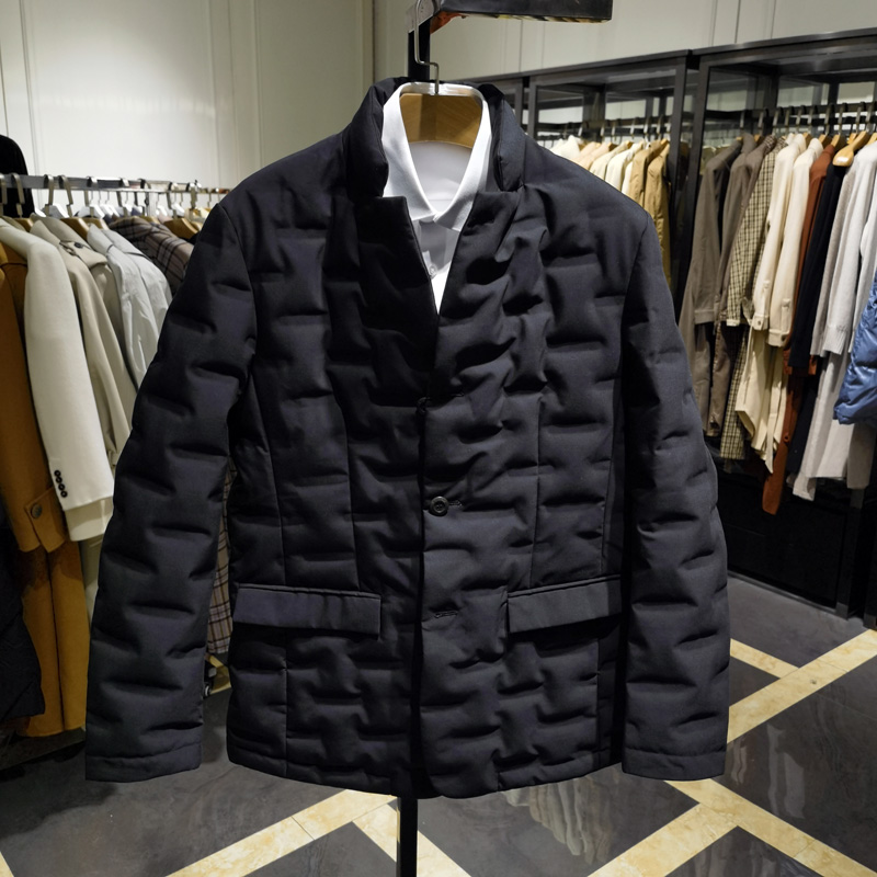 高端白鸭羽绒西装领商务时尚男士冬季新款休闲百搭保暖外套诺丁山