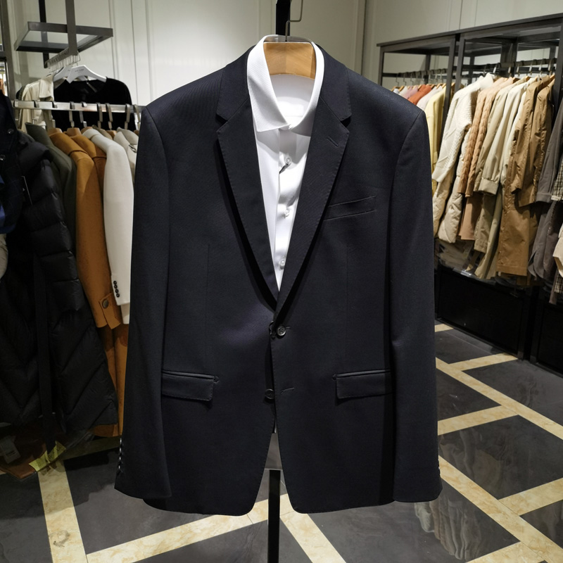 意大利进口高端羊毛面料黑色商务正装西服男士时尚西装套装诺丁山