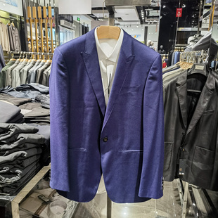 限时折扣高端羊毛桑蚕丝商务正装西服男1粒扣时尚西装套装 诺丁山