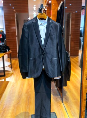 西班牙进口羊毛面料商务正装西服男时尚婚礼新郎上班礼服西装套装