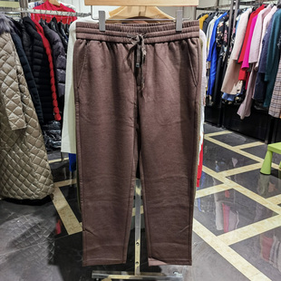 舒适松紧腰棉弹力面料秋冬时尚休闲裤男日常水洗新款长裤 诺丁山