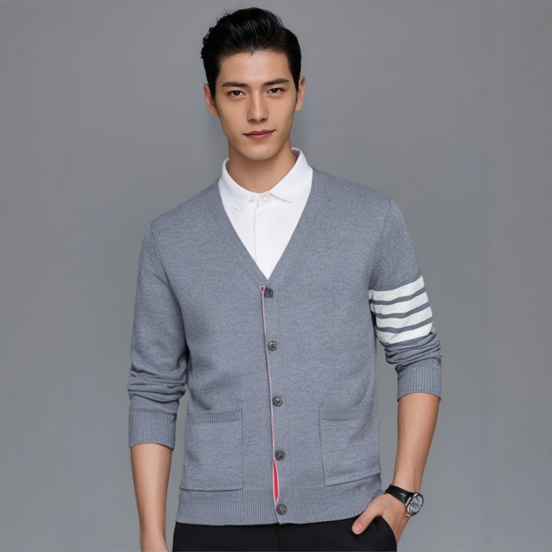 秋冬新款针织开衫男商务休闲保暖舒适帅气时尚大气百搭毛衫赫祖丁