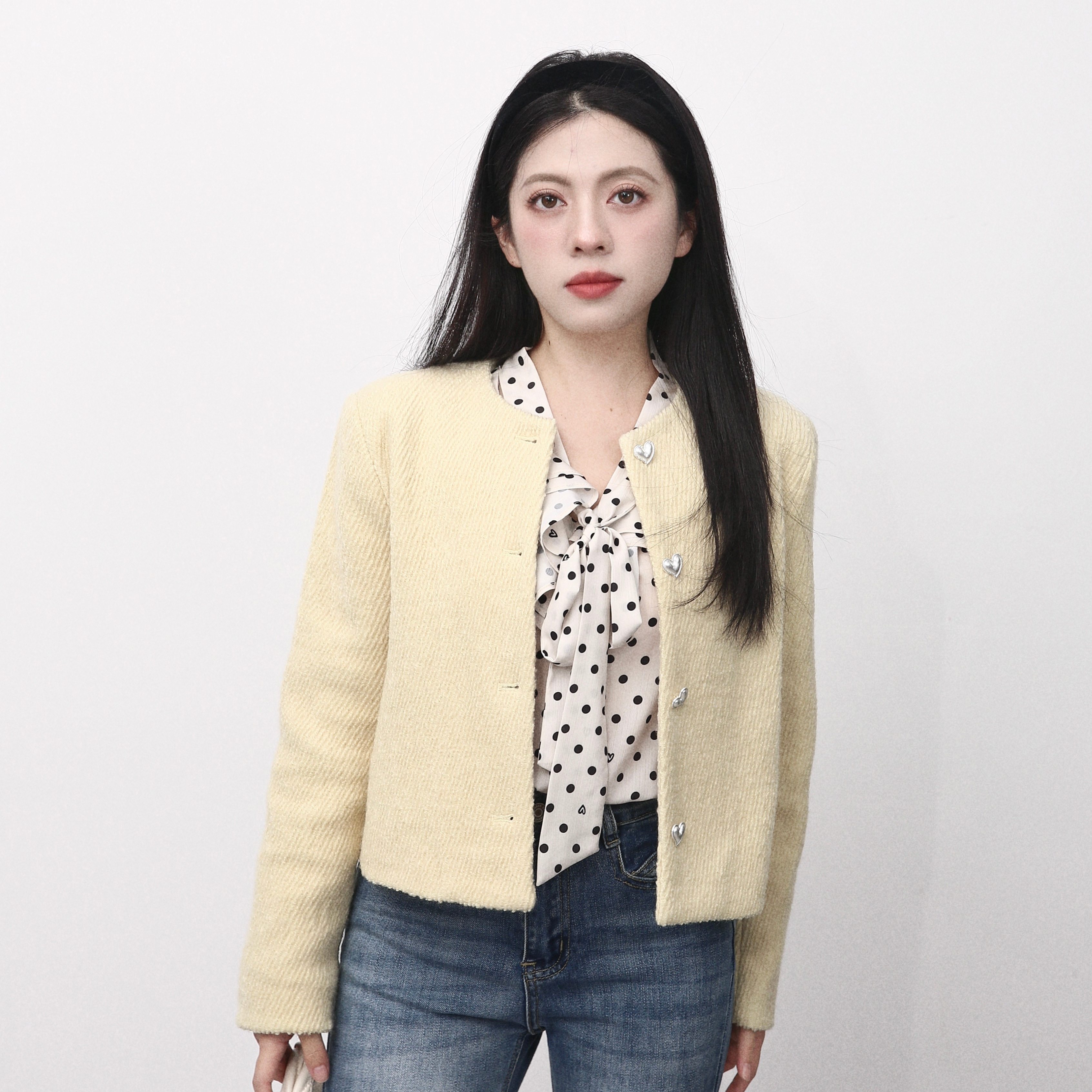 大眼LARGE EYE 小个子法式小香风短外套女秋冬新款高级感上衣