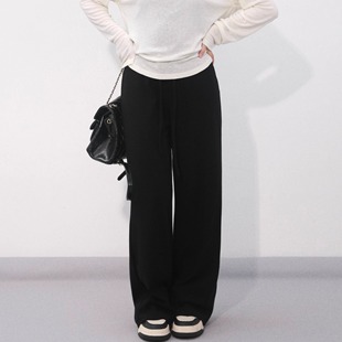 运动休闲风 小个子随性感拉满垂感十足三色直筒裤 大眼LARGE EYE