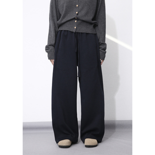 垂感空气针织休闲裤 大眼LARGE 小个子高腰阔腿裤 百搭神裤 EYE