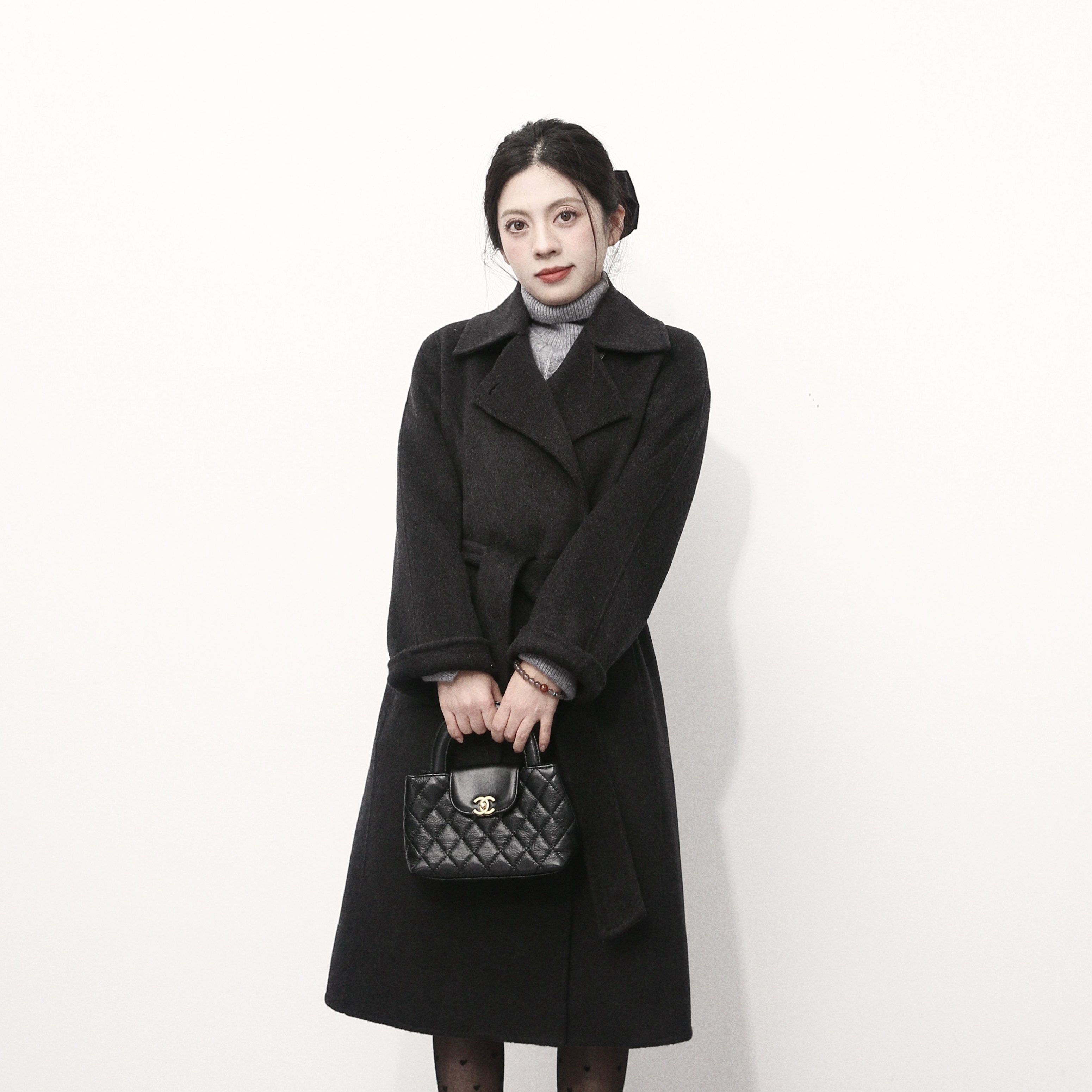 大眼LARGE EYE 深冬续曲 高级感羊毛呢子大衣秋冬新款韩版小个子