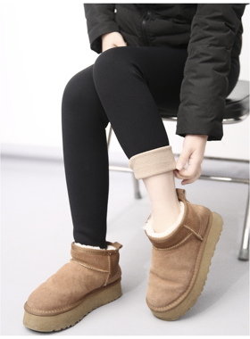 大眼LARGE EYE 秋冬瑜伽裤150小个子加绒加厚紧身打底裤百搭