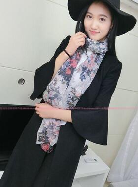 春秋女桑蚕丝围巾披肩