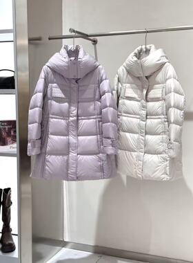 Yu系列＆专柜冬款福利 大鹅绒 保暖连帽羽绒服（帽子可拆） 4957