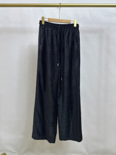 S系列&专柜25春款福利 带亮丝 丝绒松紧腰休闲直筒裤(可换码)