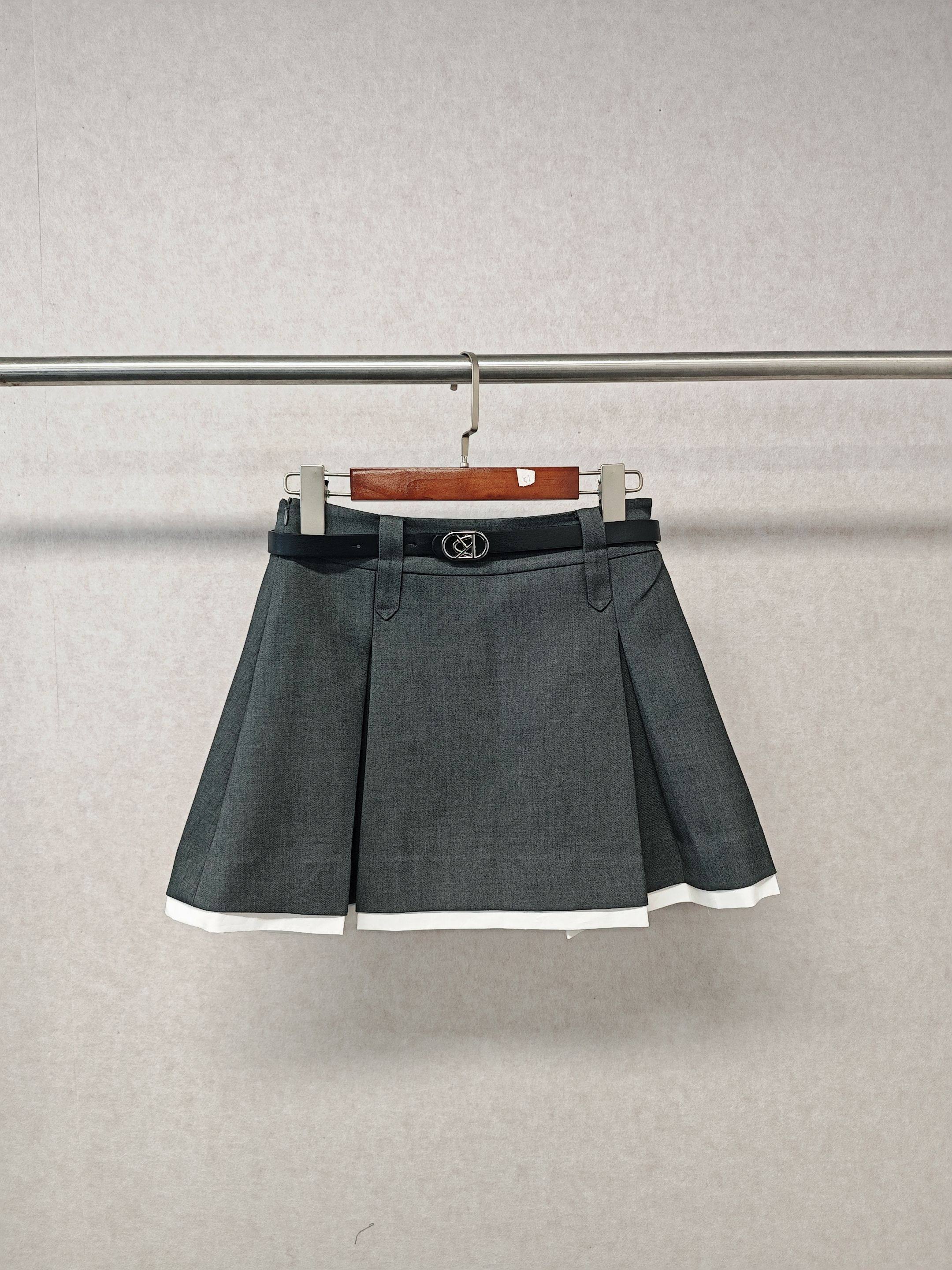 Ka系列＆专柜24秋款福利 MIU系时尚拼接半裙（不退换）424