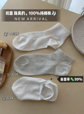 专Z实体 十双装 高品质100％棉K菌除臭透气吸汗百棉袜 久穿不闷
