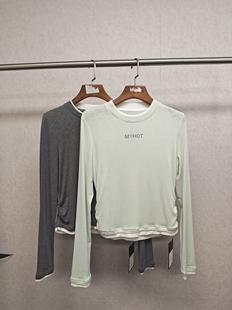 仅换码 大牌h专柜25春款 抽褶针织衫 绵羊毛 14789 福利＆莱赛尔