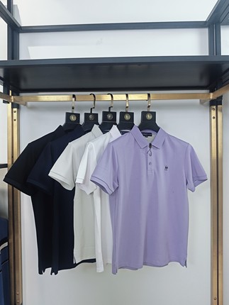 赛艇＆专柜男装夏款 亚麻醋酸桑蚕丝 高端刺绣短袖polo衫 662107