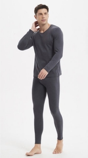 新款 羊毛 桑蚕丝 秋秋精选 2628款 冬季 超舒适锁温保暖套装 男装