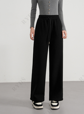 大牌订单＆专柜25冬款 加绒加厚 轻奢醋酸羊绒针织直筒裤 K712