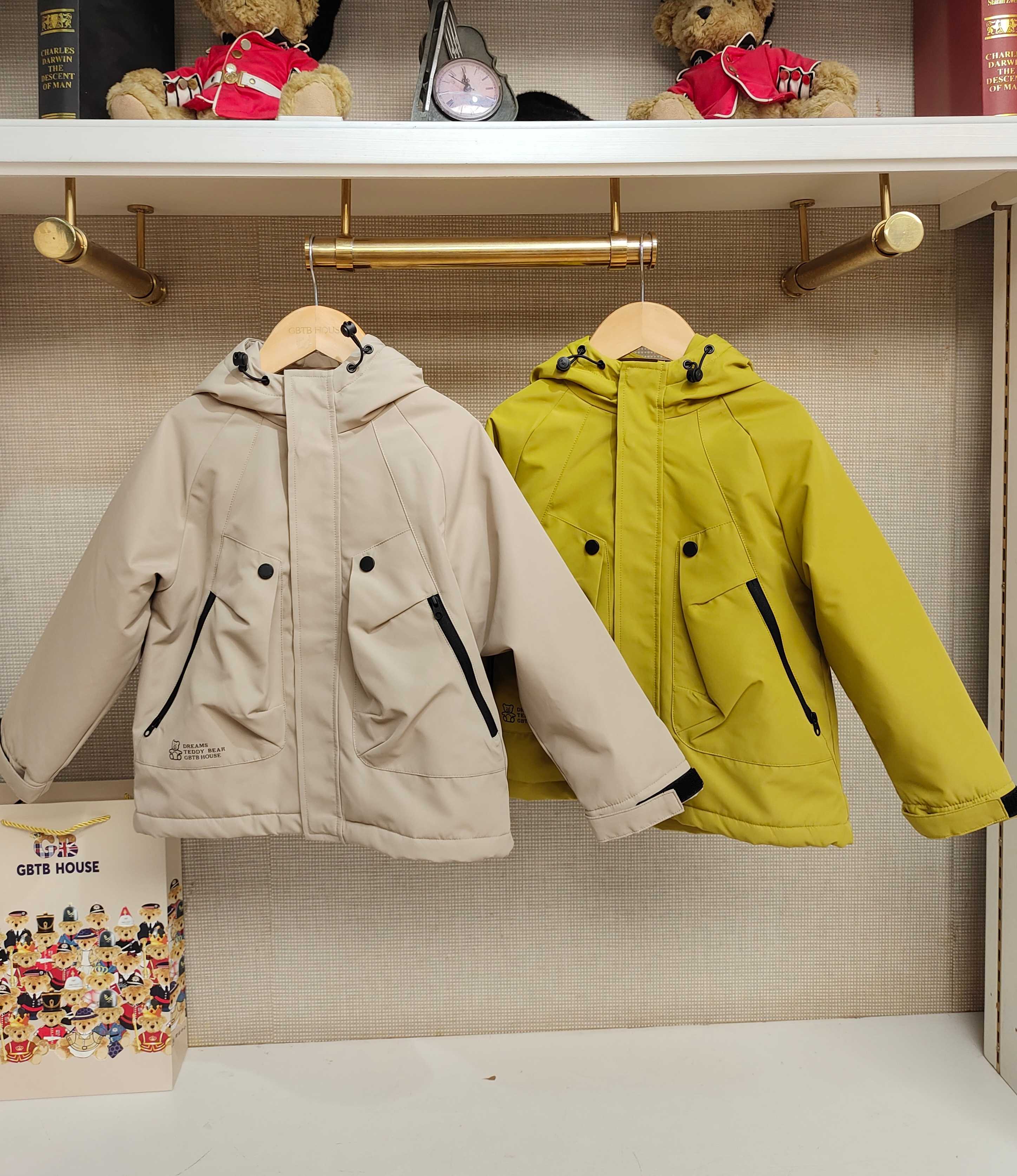 英国泰迪熊＆专柜童装 加绒加厚 三防面料连帽加绒冲锋衣 WJ01