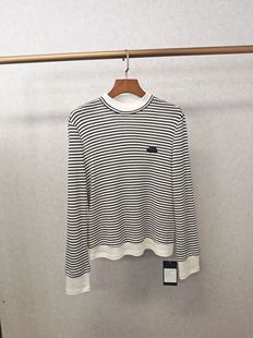 百搭条纹针织衫 100绵羊毛 12044 福利 大牌h专柜&冬款