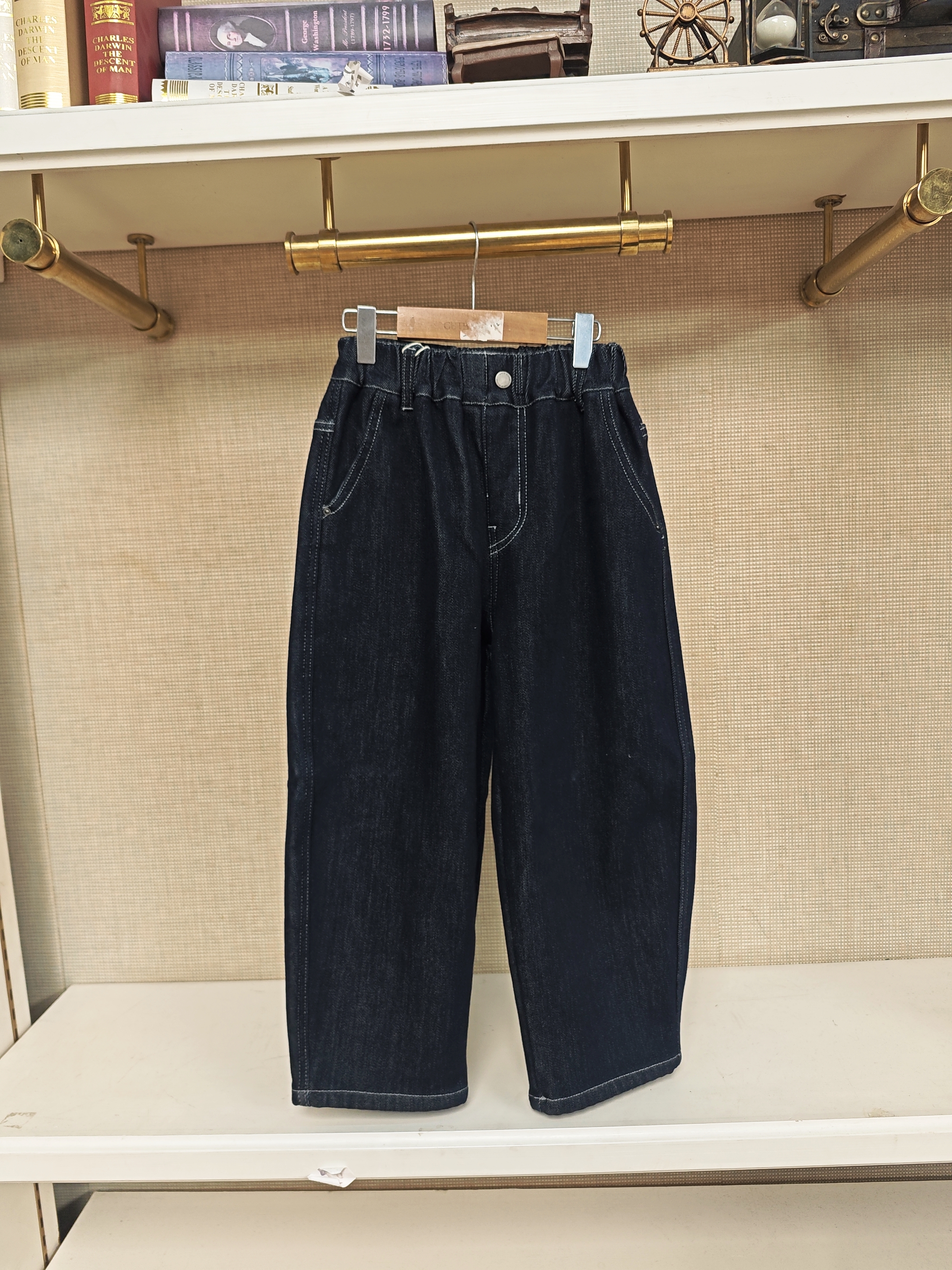 英国泰迪熊&专柜童装 加绒加厚 松紧腰软糯百搭牛仔裤 WP14