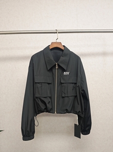 大牌h专柜25春款福利&双口袋褶皱收腰款百搭短外套 仅换码 13881