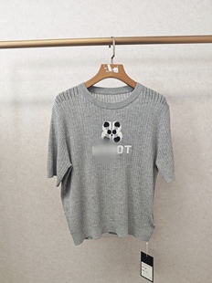 可换码 针织衫 14819 福利&熊猫刺绣短袖 大牌h专柜25春款