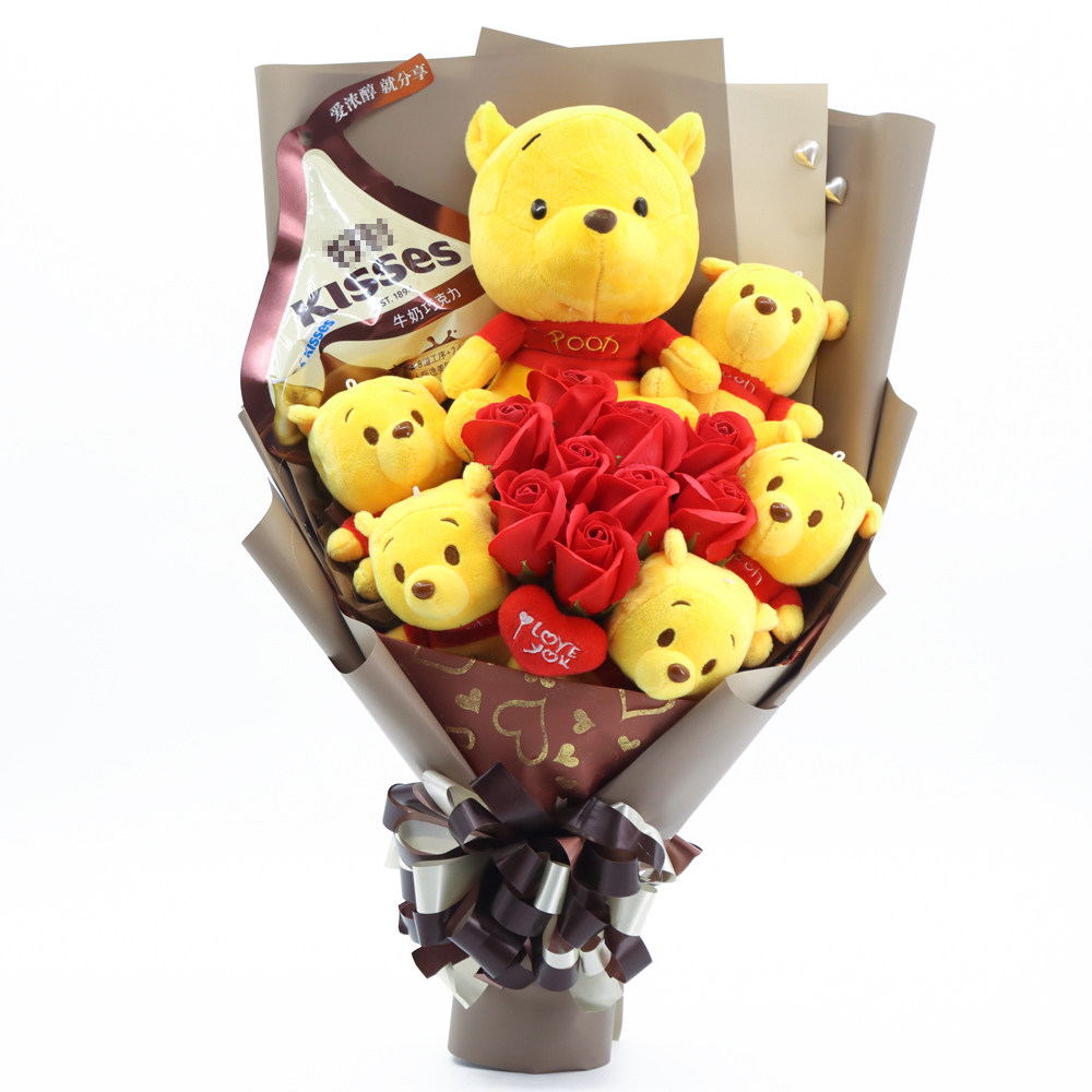 维尼熊花束价格 维尼熊花束图片 星期三