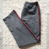 订做加绒保暖深灰色酒红一道杠秋冬中小学生校服裤 子直筒班服