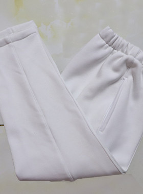 纯白色男女校服裤子可定制