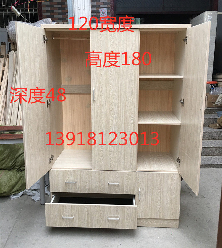 特价简易型三星板板式三门衣柜板式双门衣柜板式衣柜衣柜出租房衣