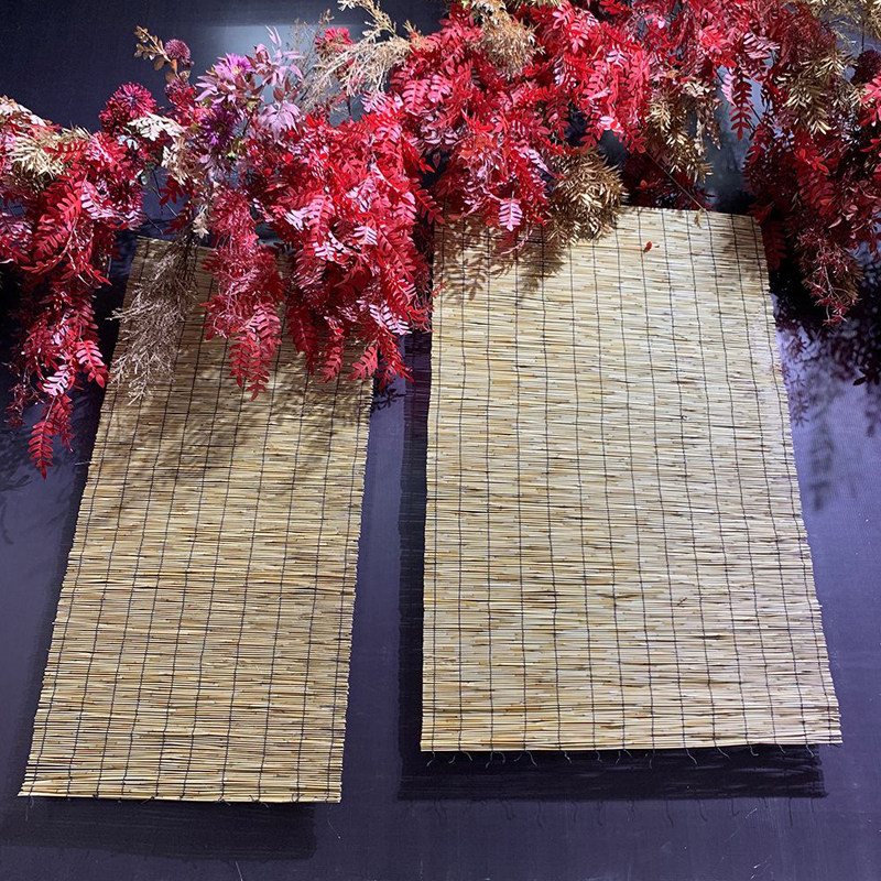 新款中式婚礼道具芦苇帘婚庆道具现场布置用品婚庆舞台吊顶装饰