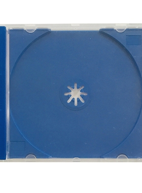 日版 标准CD光盘盒 光碟方盒子 天蓝色透明单片CD空盒子 彩盒罕品