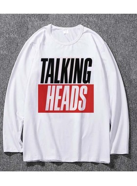 老牌摇滚乐队talking heads传声头复古丝印艺术男女长袖T恤