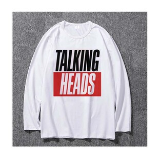 老牌摇滚乐队talking heads传声头复古丝印艺术男女长袖T恤