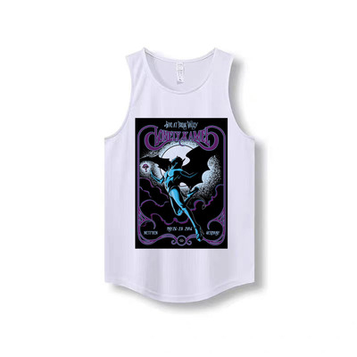 black sabbath metallica金属摇滚乐队透气吸汗圆下摆背心坎肩T恤