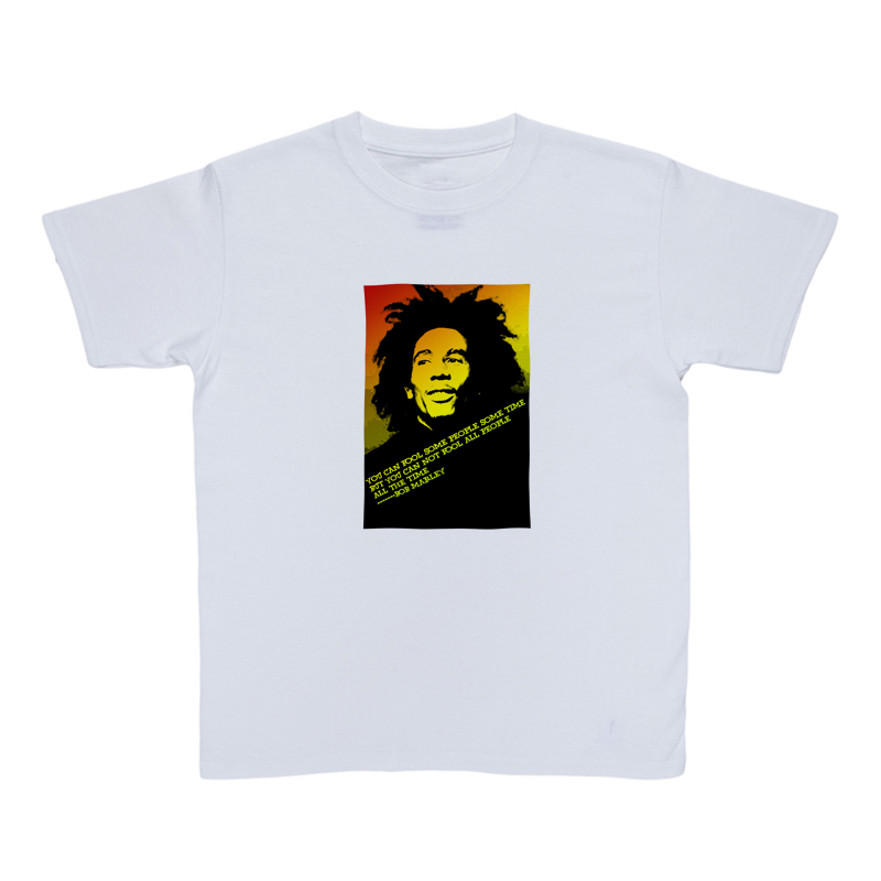 雷鬼摇滚reggae红黄绿bob marley鲍勃马利夏季纯棉短袖圆领t恤