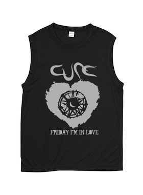 the cure Friday I'm in love治愈乐队哥特后朋克小众无袖坎肩T恤